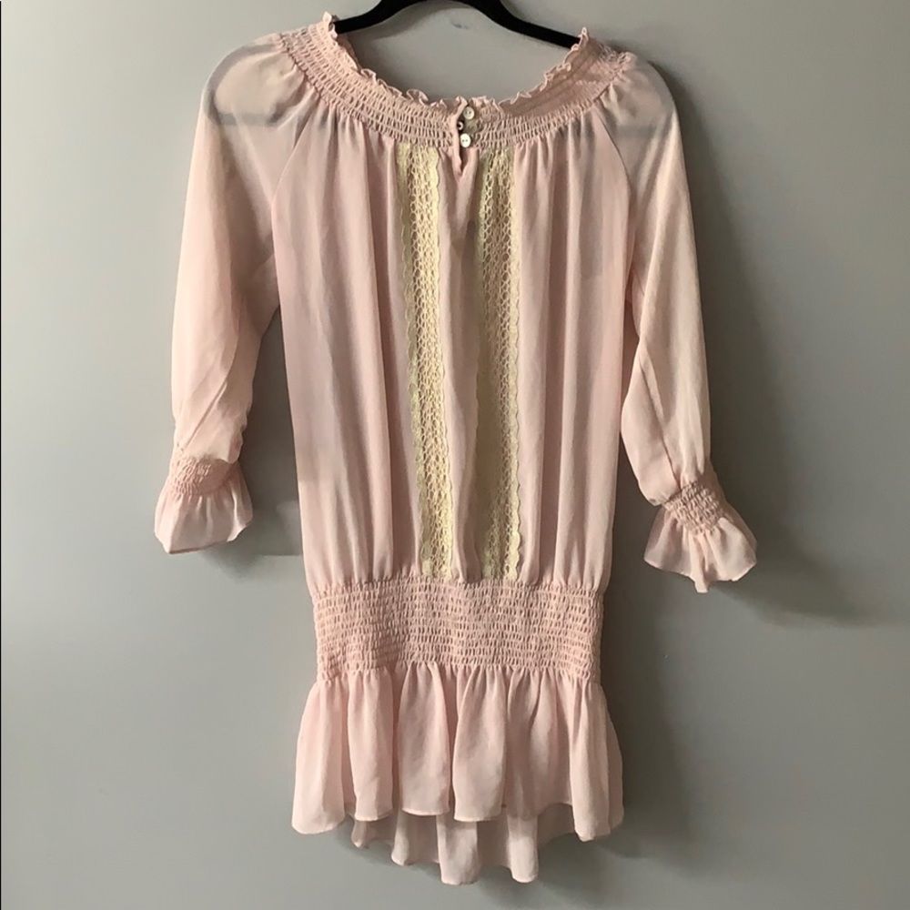 SMALL PINK LONG QUARTER LENGTH LONG TOP
